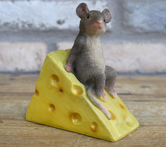 Mouse Sitting On Cheese