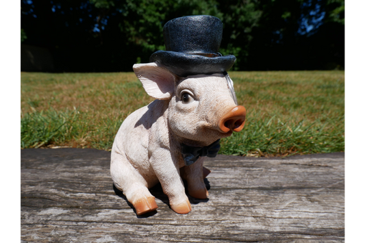 Pig With Monocle and Hat