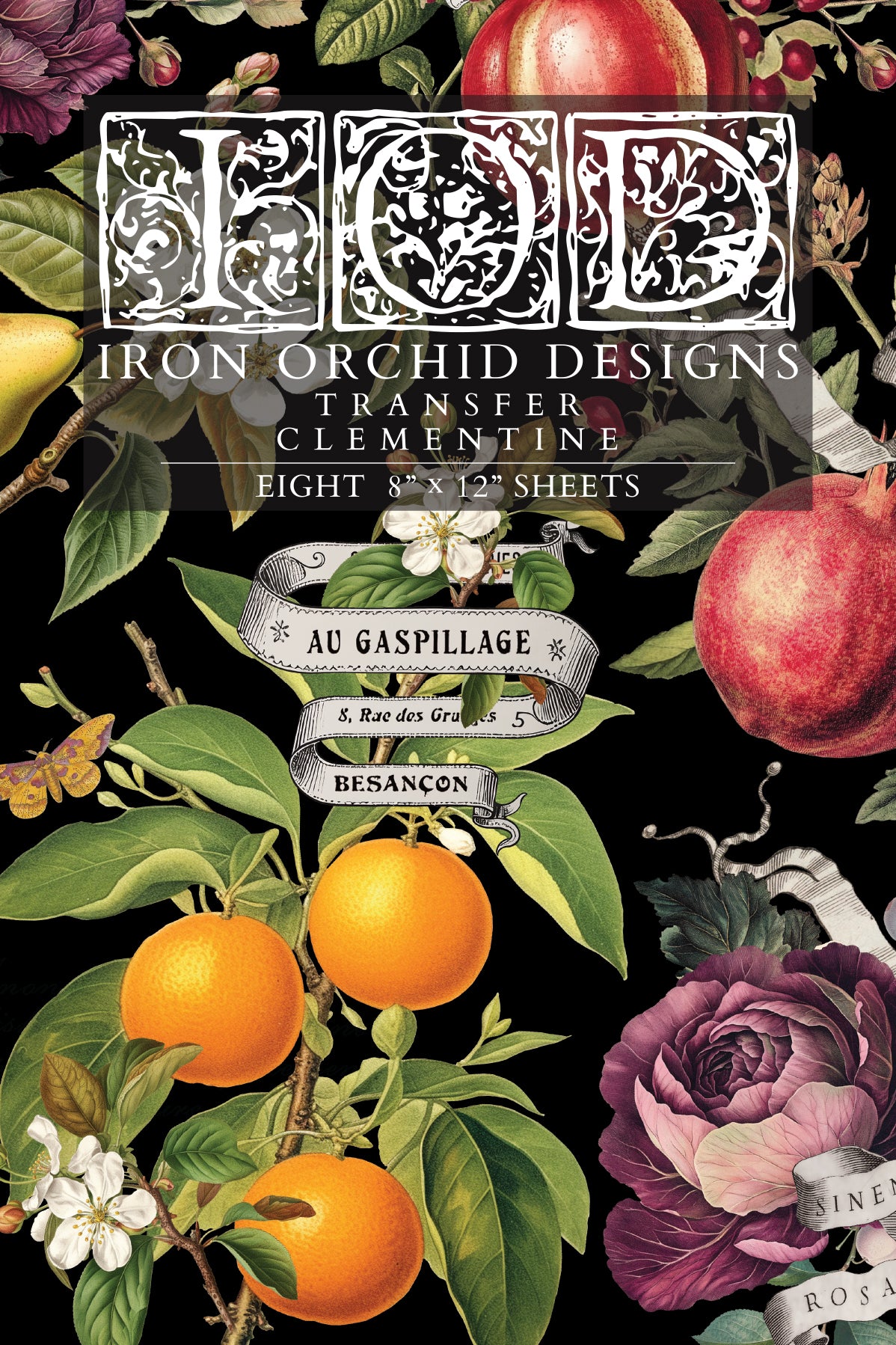 Iron Orchid Designs - Clementine - Furniture Decor Transfer Pad ***Limited Edition***