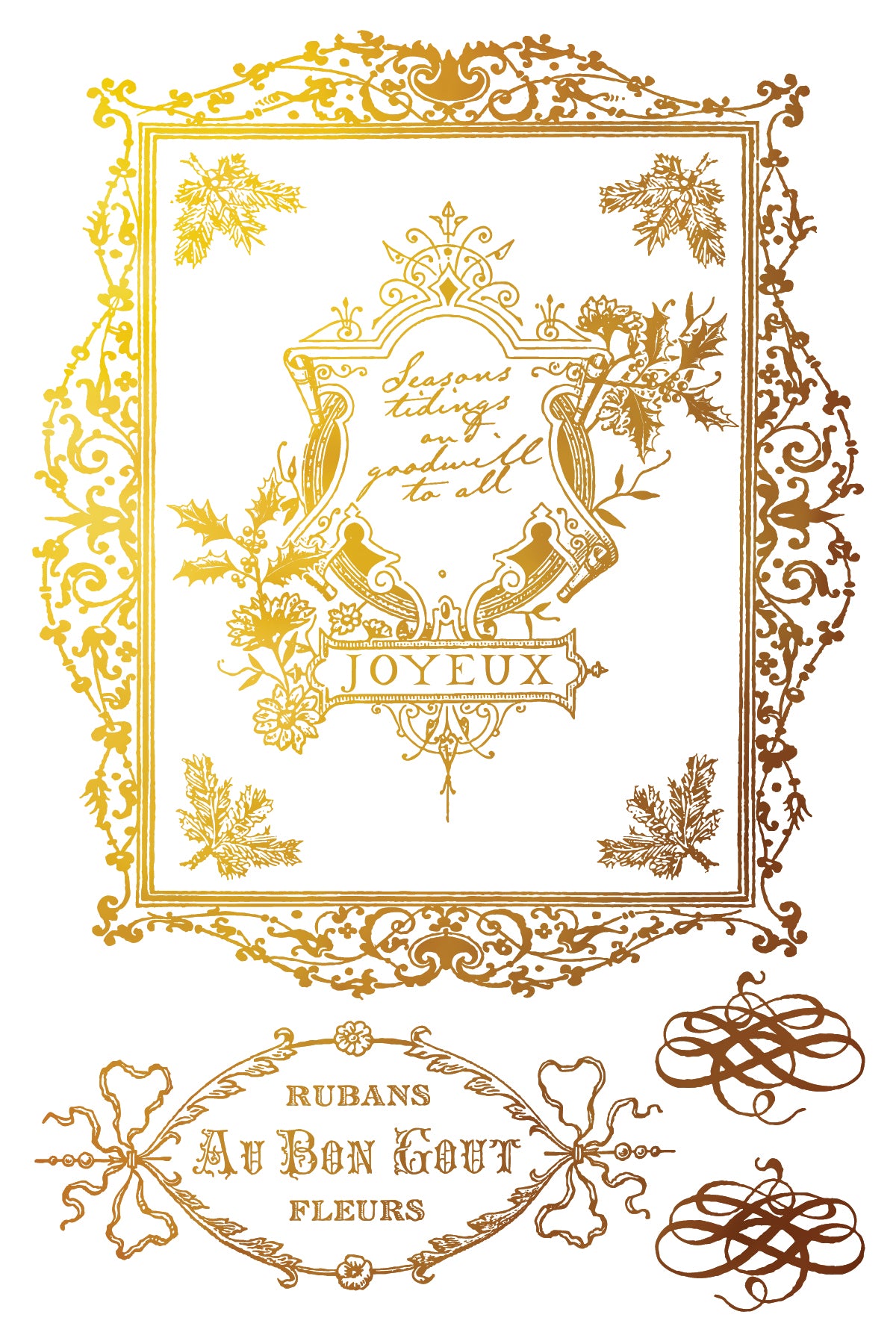 Iron Orchid Designs - Figgy & Flourish - Foil Transfer Pad Christmas 2025 ***Limited Edition***
