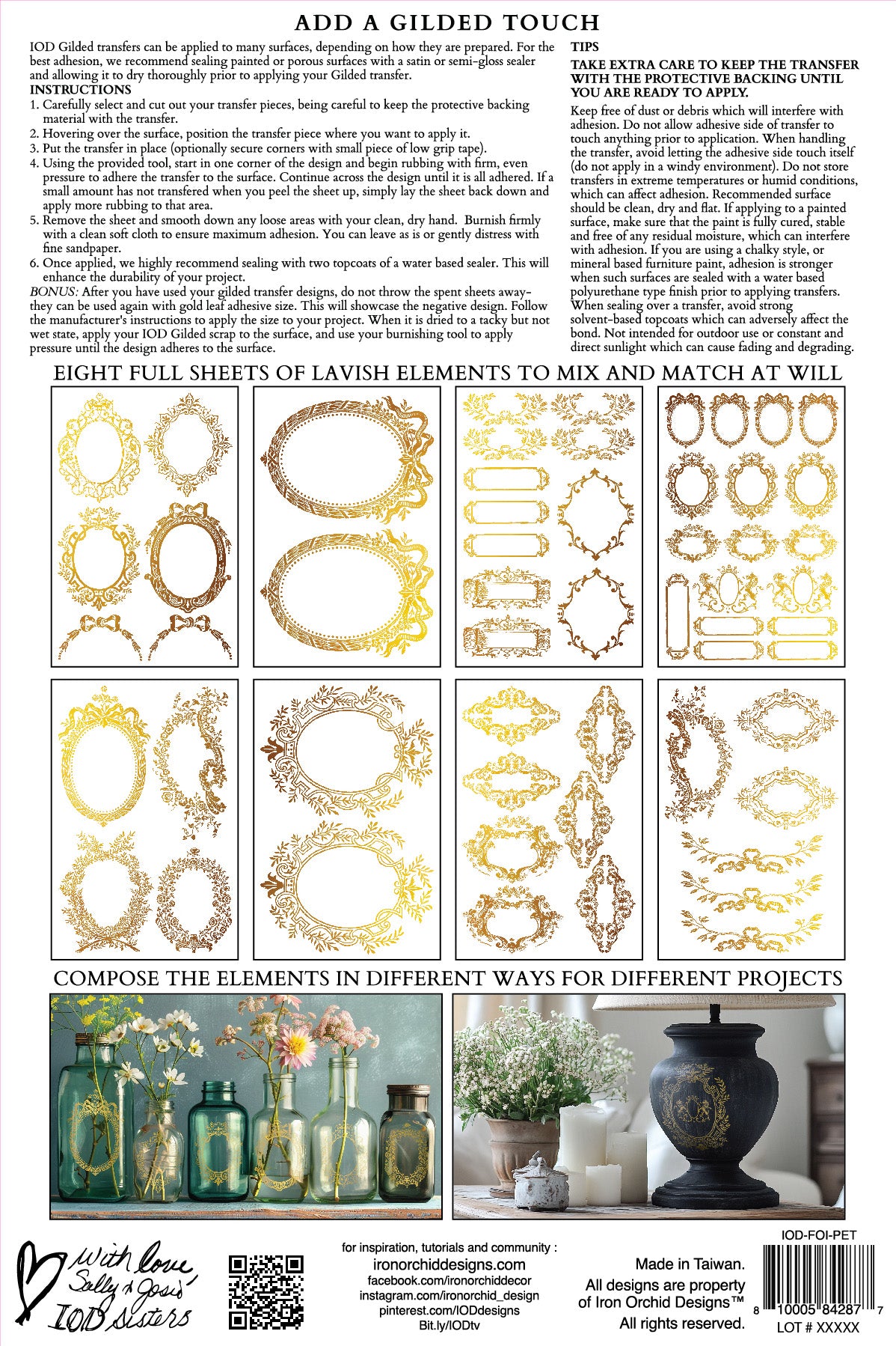 Iron Orchid Designs - Petits Ornements - Foil Transfer Pad
