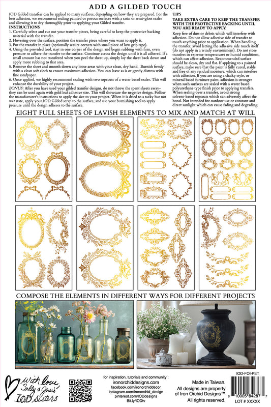 Iron Orchid Designs - Petits Ornements - Foil Transfer Pad