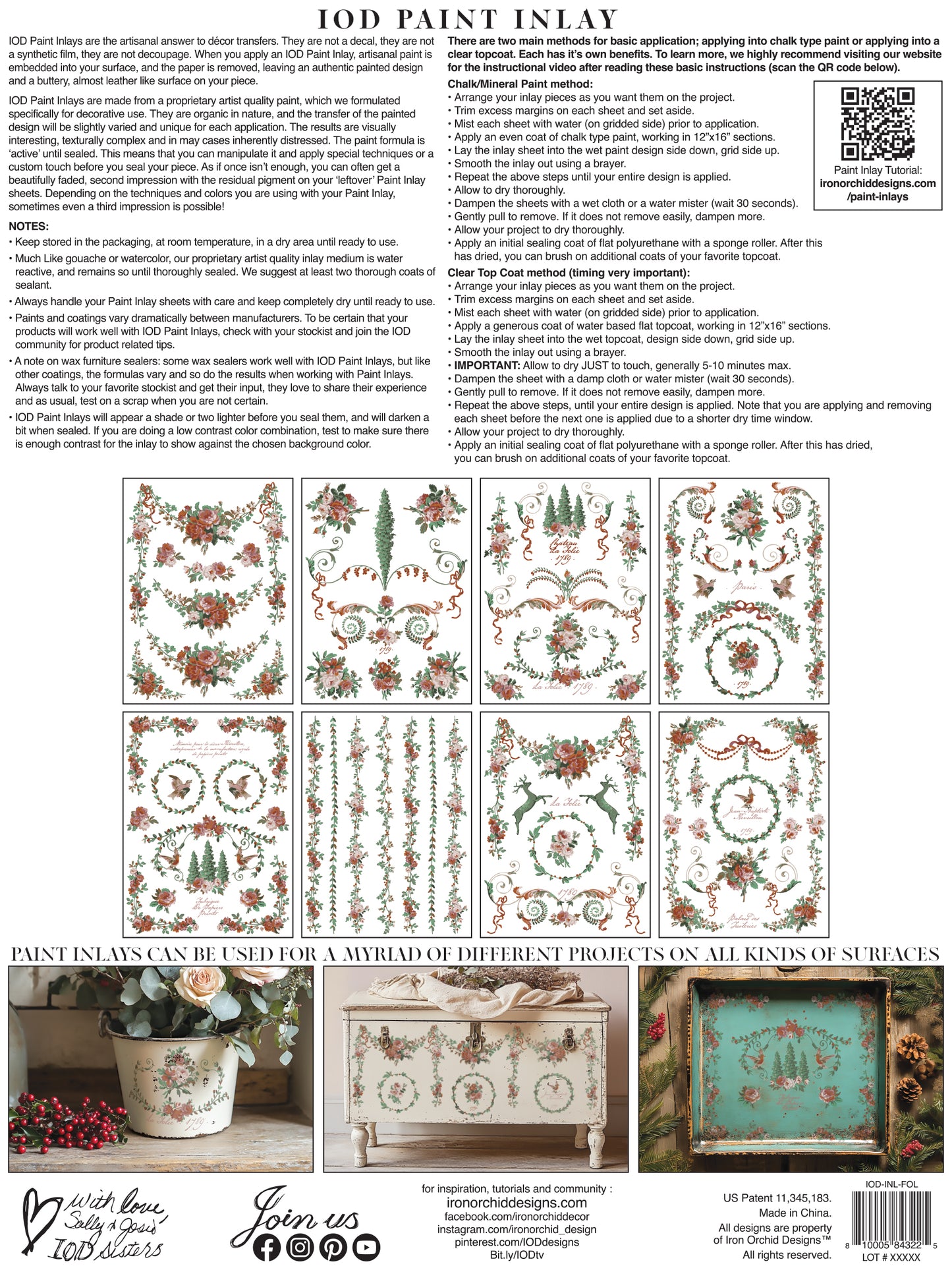 Iron Orchid Designs - La Folie - Paint Inlay - ***Limited Edition***