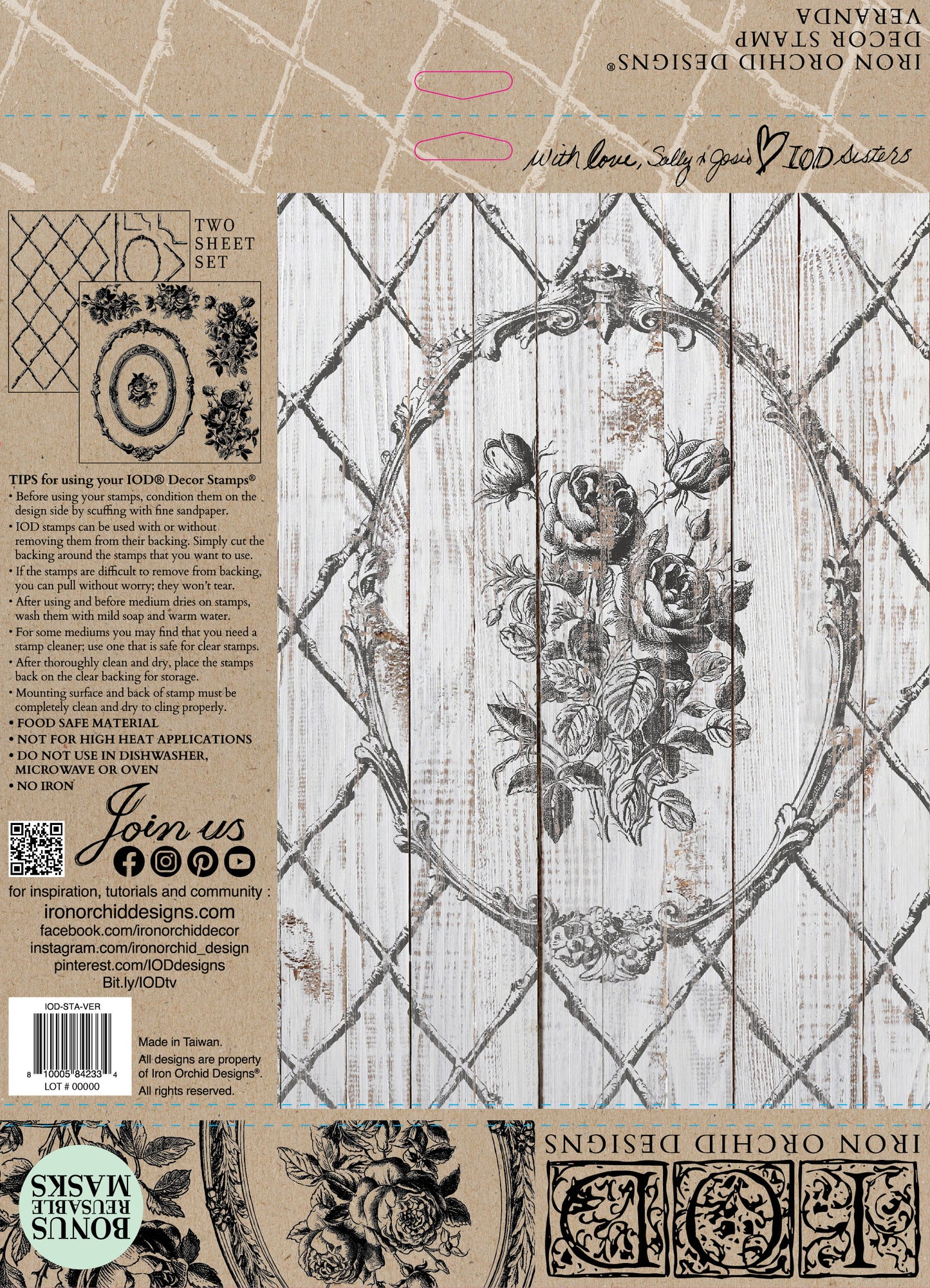 Iron Orchid Designs - Veranda - Decor Double Stamp