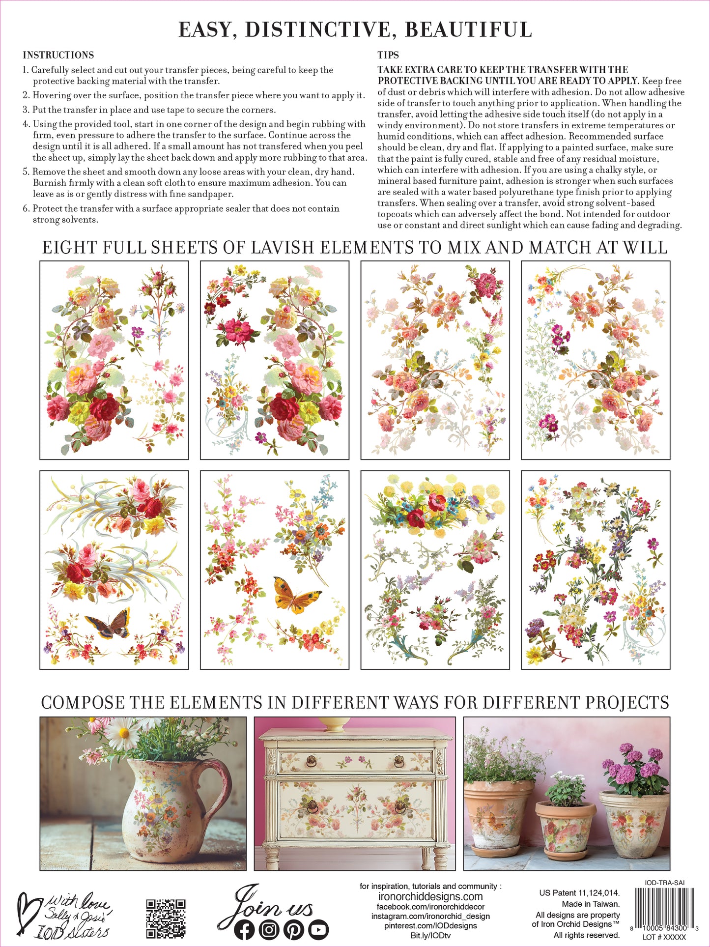 Iron Orchid Designs - Saint Germain - Furniture Decor Transfer Pad ***BACK IN STOCK SOON***