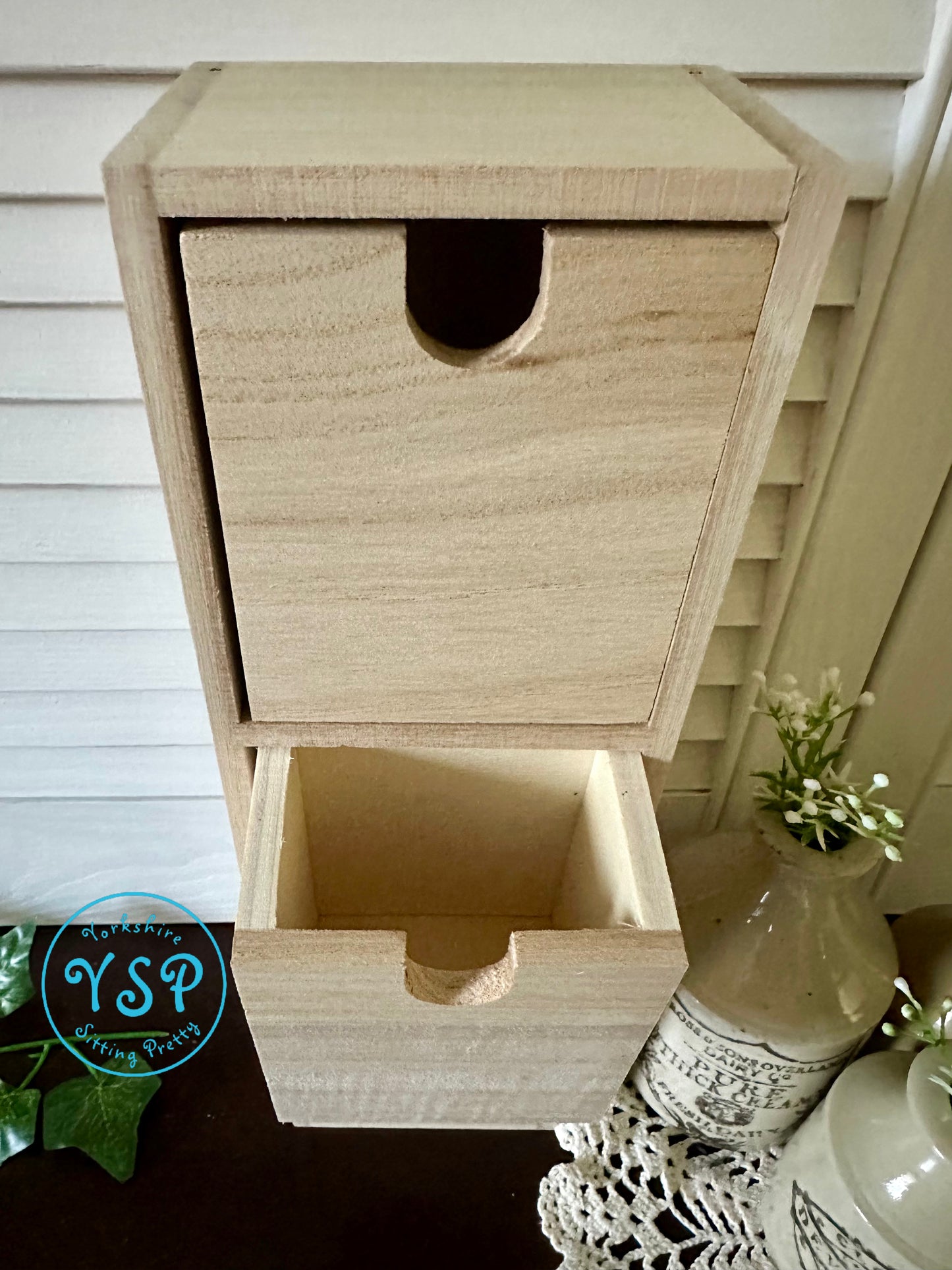 Three Drawer Wooden Cubby