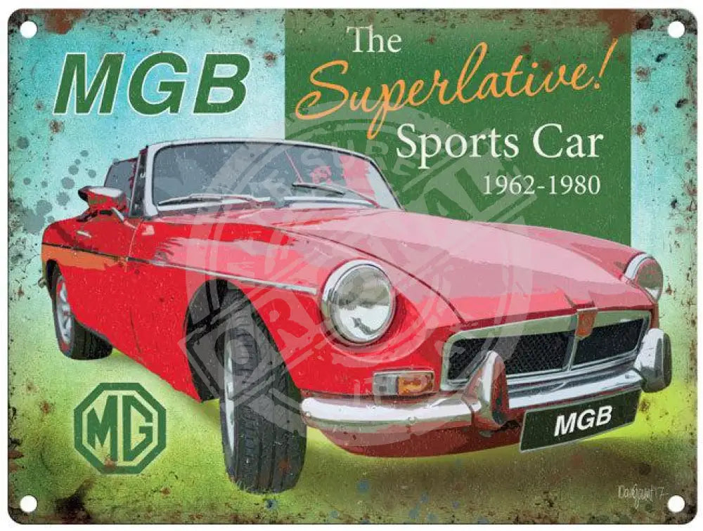 MG B Roadster Metal Sign