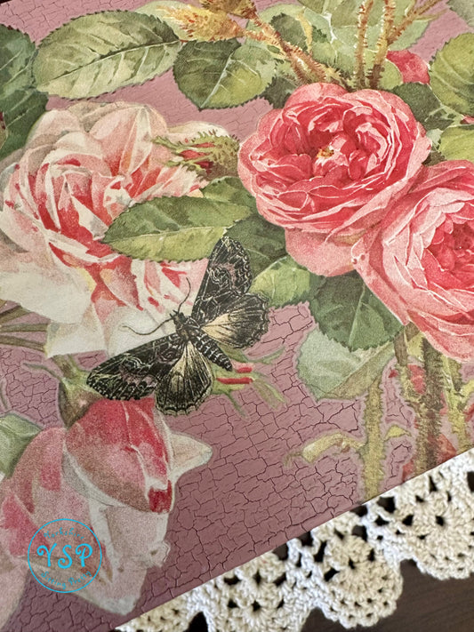 Pink Milk Painted Roses Box