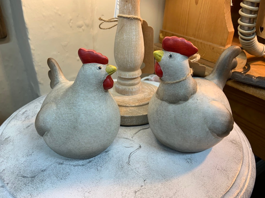 Chickens - Ceramic - Pair