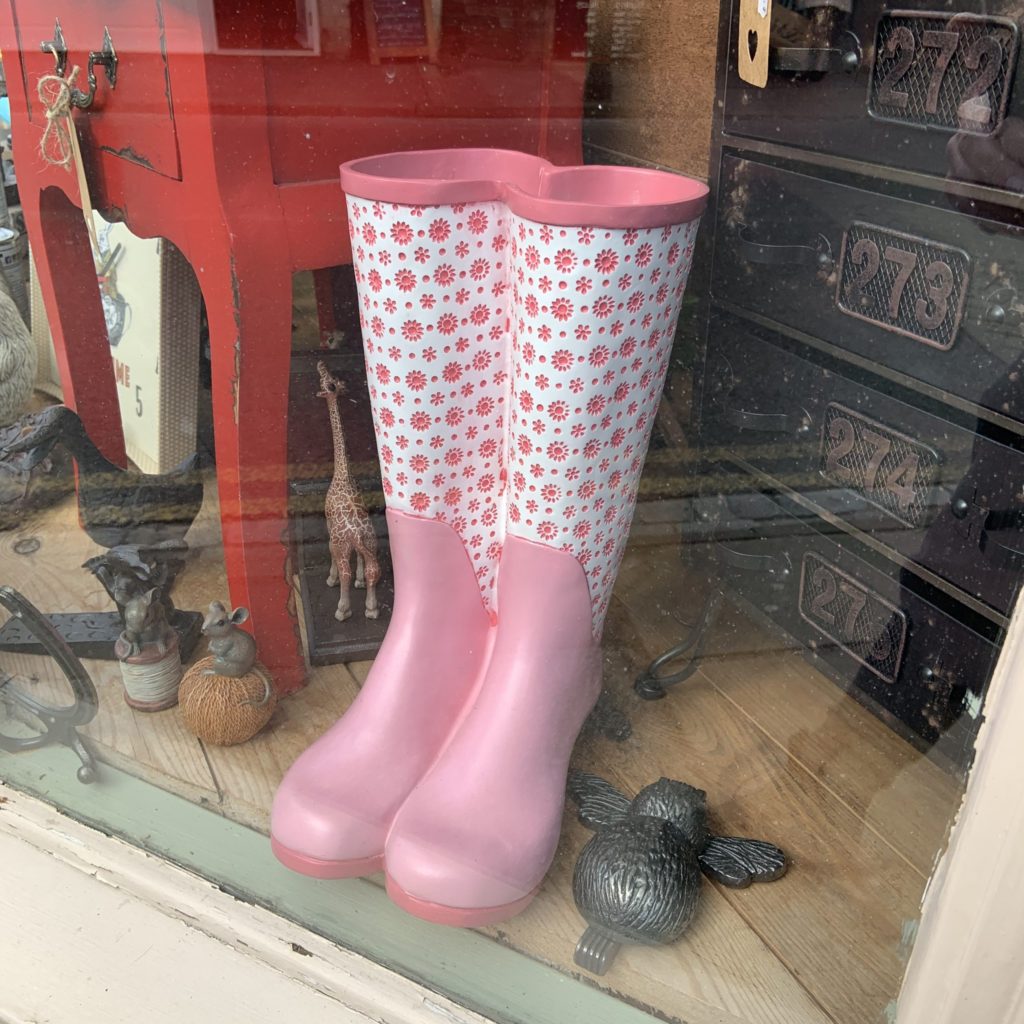 Welly Boots -Pink -  Umbrella Stand/Vase