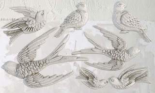 Iron Orchid Designs Birdsong white castings of the Mould