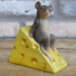 Mouse Sitting On Cheese