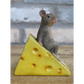 Mouse Sitting On Cheese