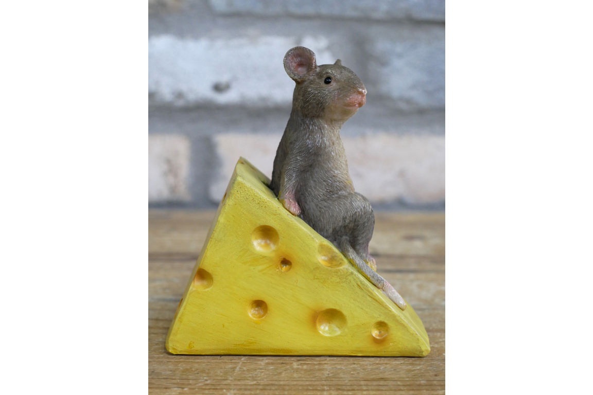 Mouse Sitting On Cheese