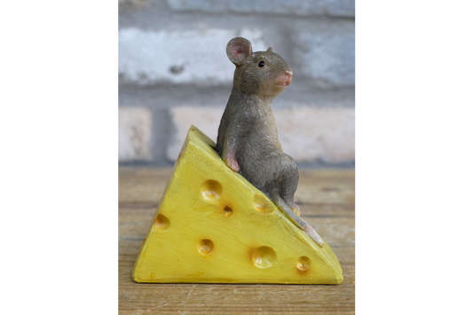 Mouse Sitting On Cheese
