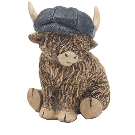 Highland Cow in Flat Cap