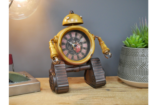 Robot on Tracks Clock