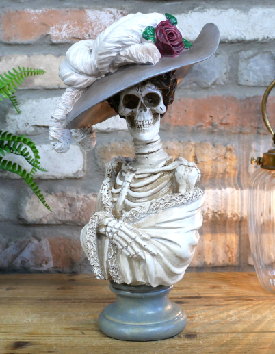 Skeleton Bust with a Hat