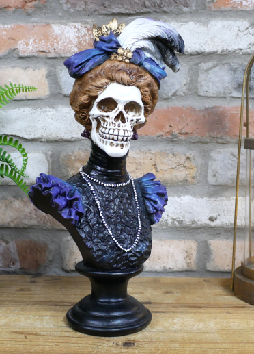 Skeleton Bust with a Bow