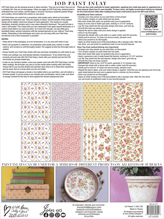 Iron Orchid Designs - Ditsy Blooms - Paint Inlay