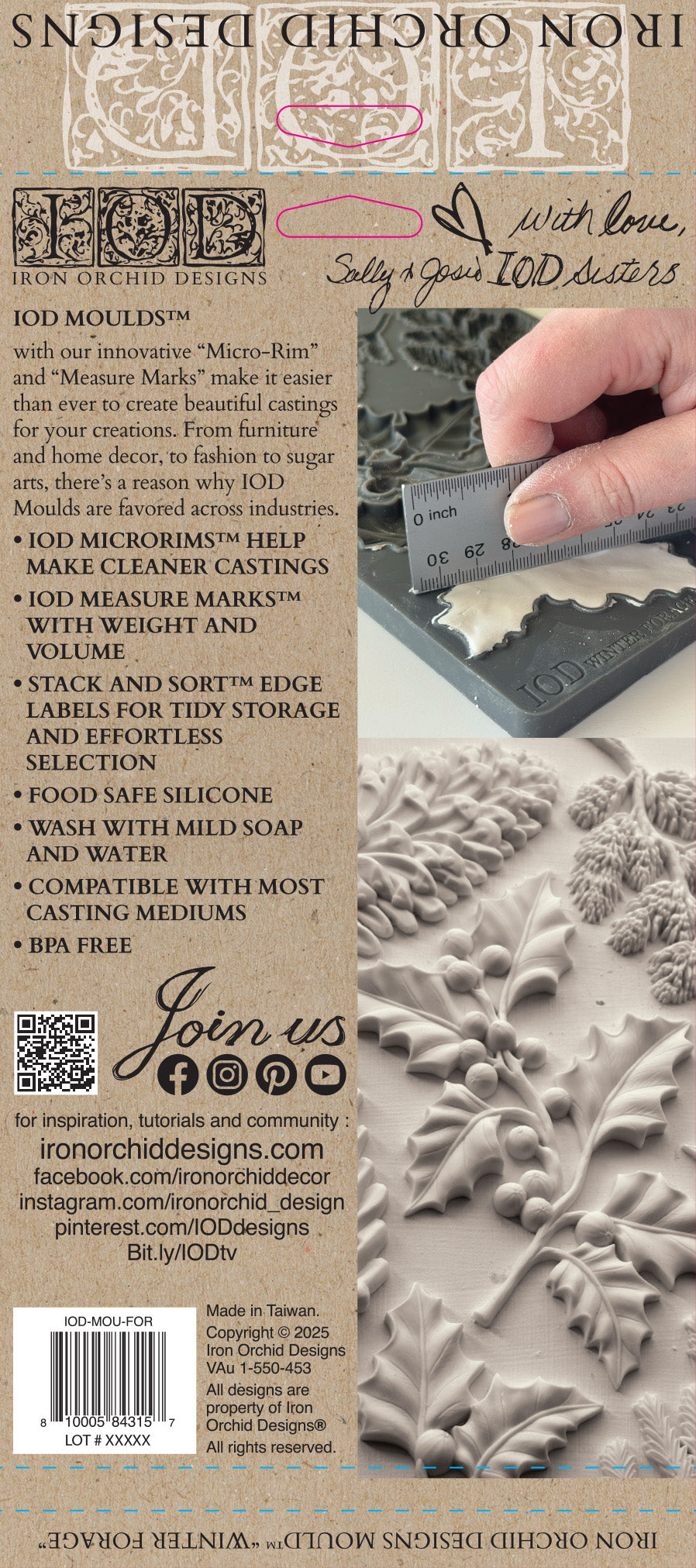 Iron Orchid Designs - Mould - Winter Forage - Christmas 2025 ***Limited Edition***
