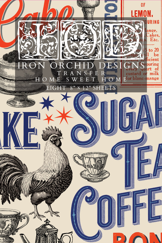 Iron Orchid Designs - Home Sweet Home - Furniture Decor Transfer Pad
