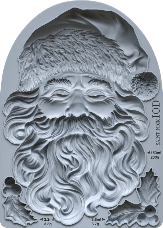 Iron Orchid Designs - Mould - Saint Nick - Christmas 2025 - 5" x 7" ***Limited Edition***
