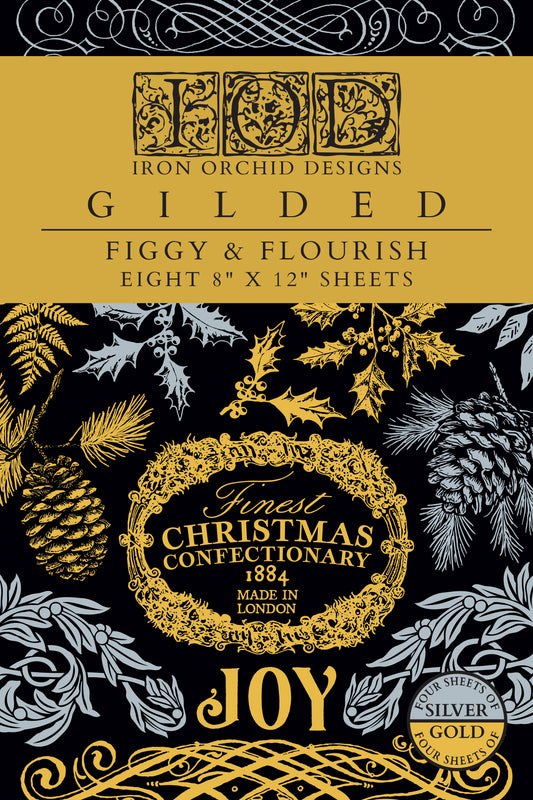 Iron Orchid Designs - Figgy & Flourish - Foil Transfer Pad Christmas 2025 ***Limited Edition***