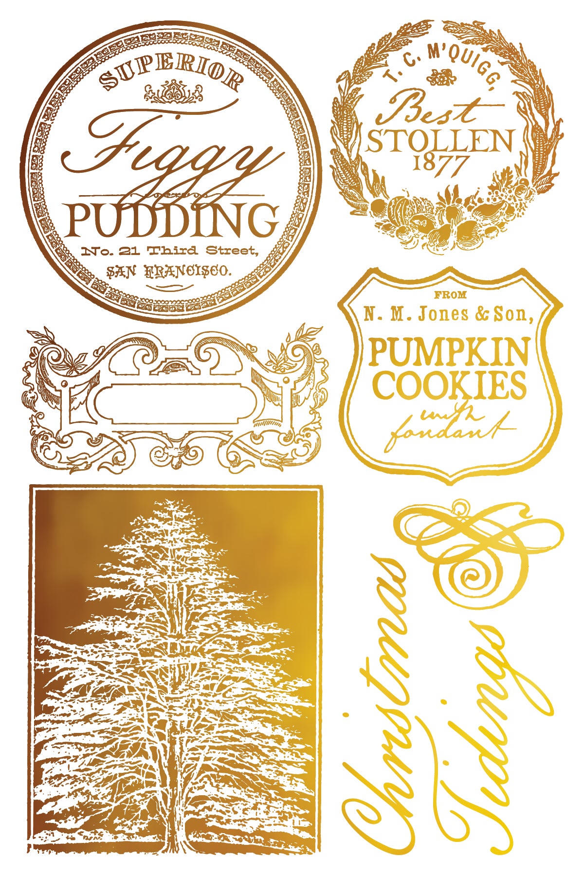Iron Orchid Designs - Figgy & Flourish - Foil Transfer Pad Christmas 2025 ***Limited Edition***