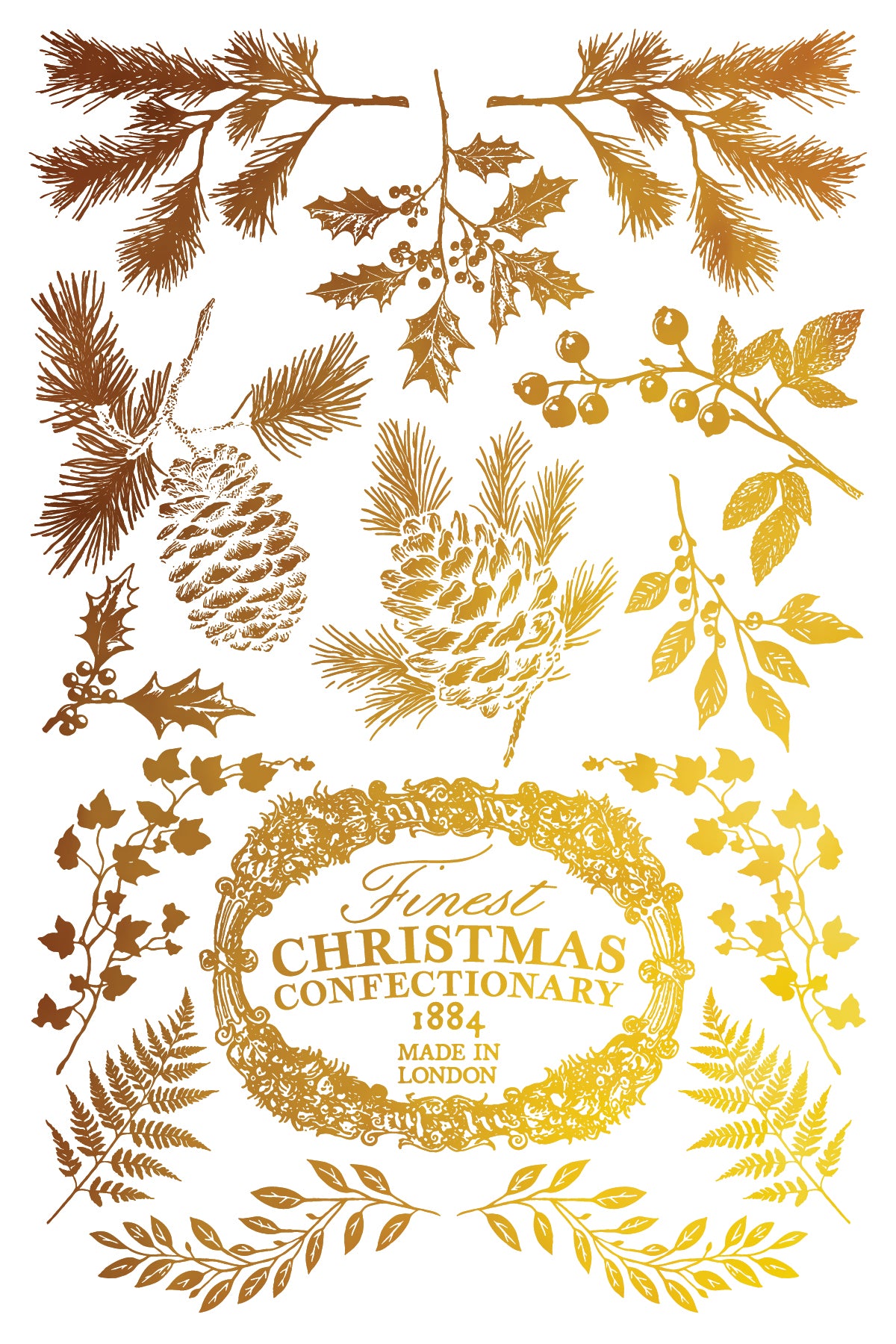 Iron Orchid Designs - Figgy & Flourish - Foil Transfer Pad Christmas 2025 ***Limited Edition***