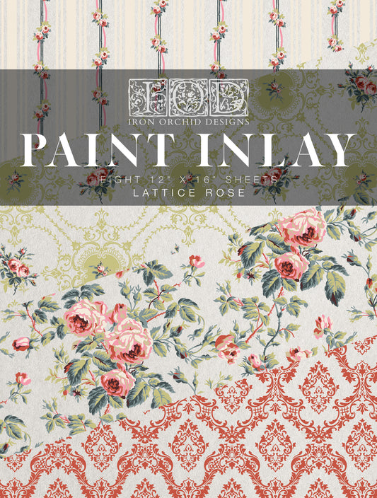 Iron Orchid Designs - Lattice Rose - Paint Inlay