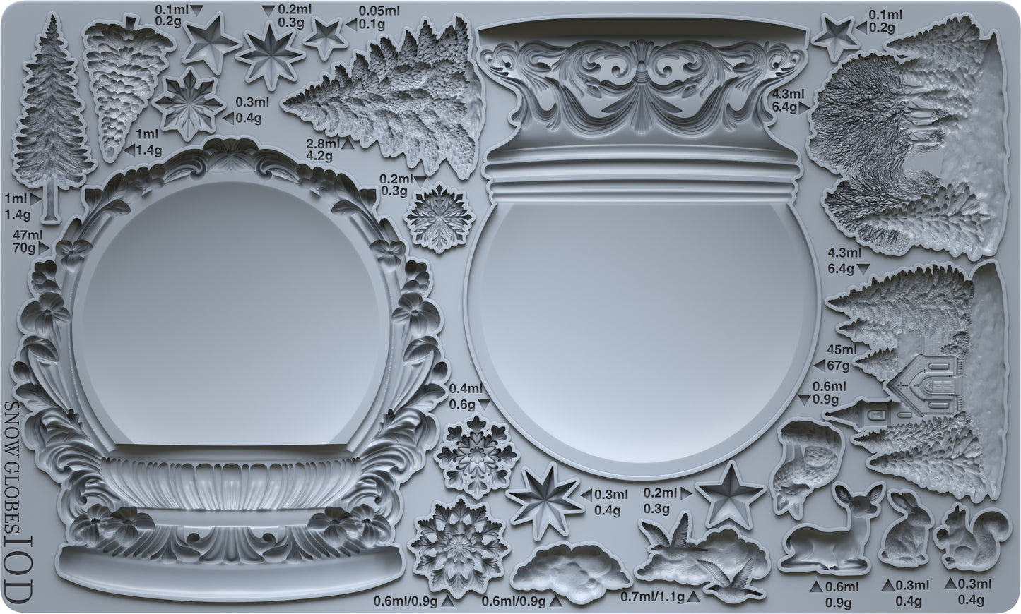 Iron Orchid Designs - Mould - Snow Globes - Christmas 2025 ***Limited Edition***