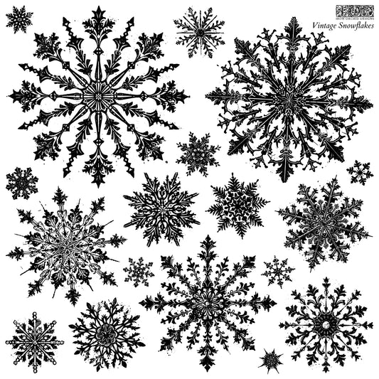 Iron Orchid Designs - Vintage Snowflakes - Decor Stamp **Limited Edition**