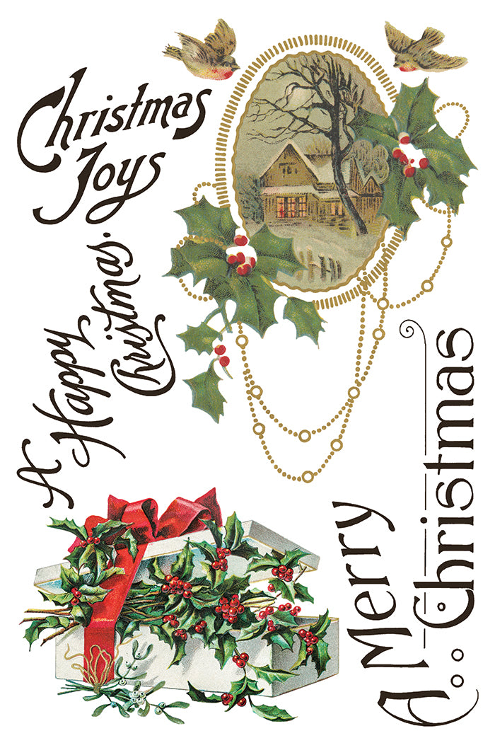 Iron Orchid Designs - Christmas Joy - Furniture Decor Transfer Pad ***Limited Edition***