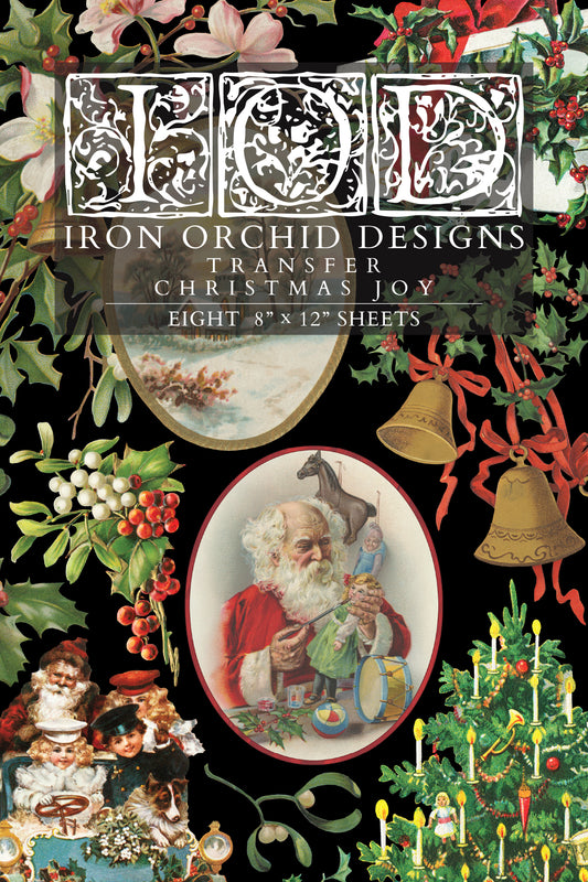 Iron Orchid Designs - Christmas Joy - Furniture Decor Transfer Pad ***Limited Edition***