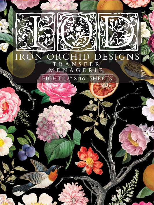 Iron Orchid Designs - Menagerie - Furniture Decor Transfer Pad