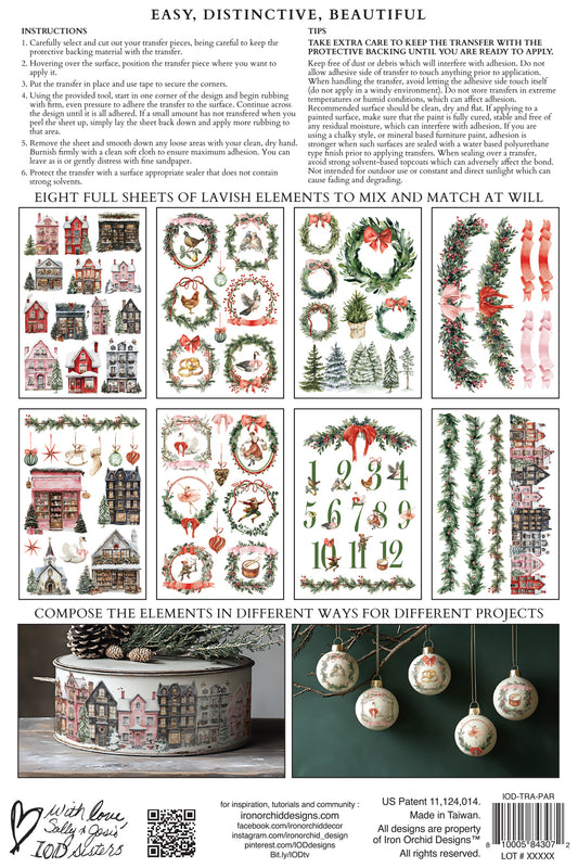 Iron Orchid Designs - Partridge Lane - Furniture Decor Transfer Pad ***Limited Edition***