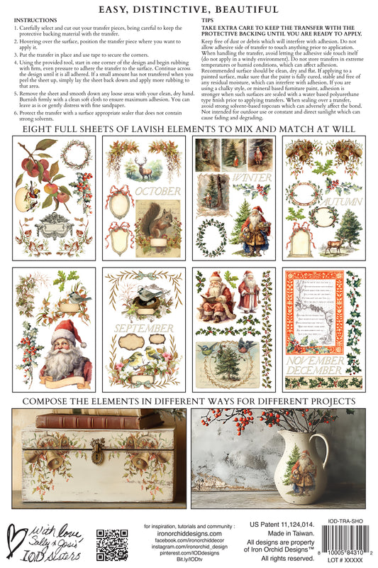Iron Orchid Designs - Santa's Hollow - Furniture Decor Transfer Pad ***Limited Edition***