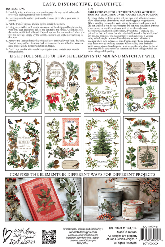Iron Orchid Designs - Winter Botanist - Furniture Decor Transfer Pad ***Limited Edition***