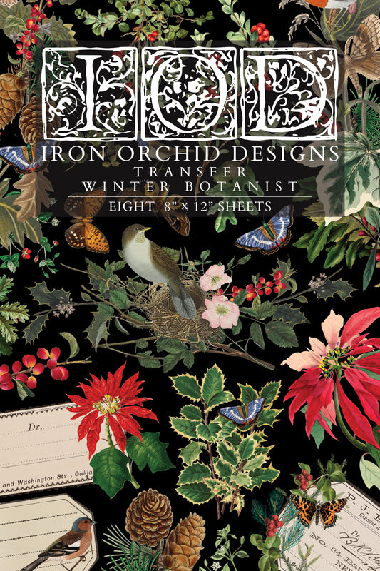 Iron Orchid Designs - Winter Botanist - Furniture Decor Transfer Pad ***Limited Edition***