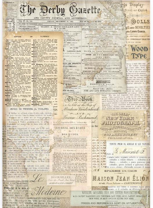 Derby Gazette - Stamperia - Rice Papers A4