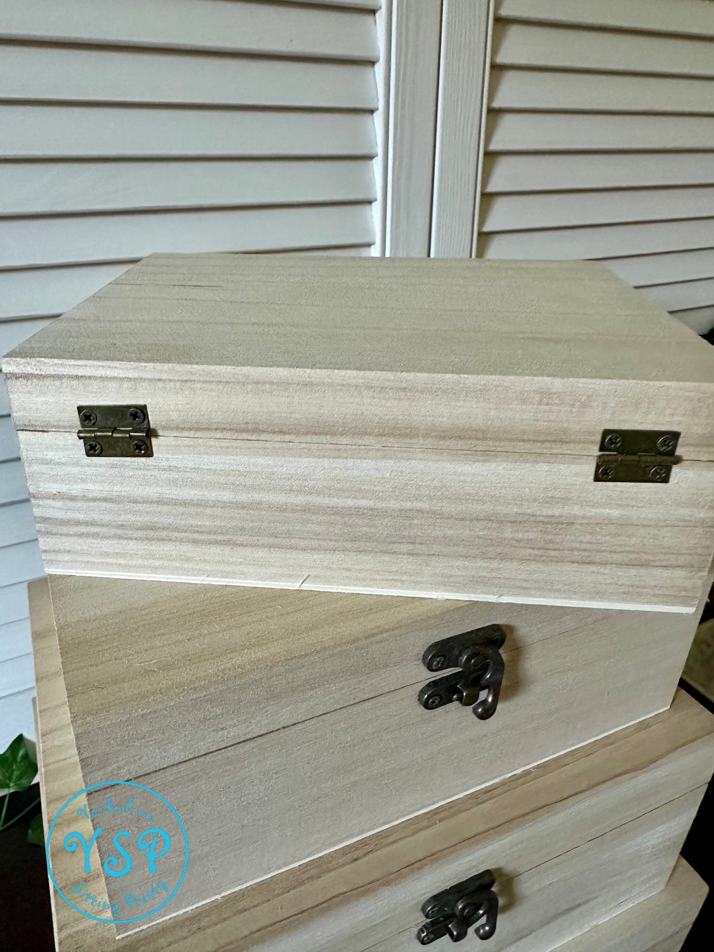 Set of FIVE Wooden Boxes