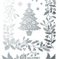 A decorative Christmas-themed graphic with a central stylized tree, holly leaves, pinecones, berries, two birds, and the phrase 'Christmas in Art & Song' in ornate script on a white background. From Iron Orchid Designs
