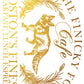 Gold text and image of a fox from a vintage advert for The Finicky Fox by Iron Orchid Designs