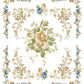 Decorative floral pattern with flowers and leaves on a white background from Iron Orchid Designs Alfred Peats & Co Inlay