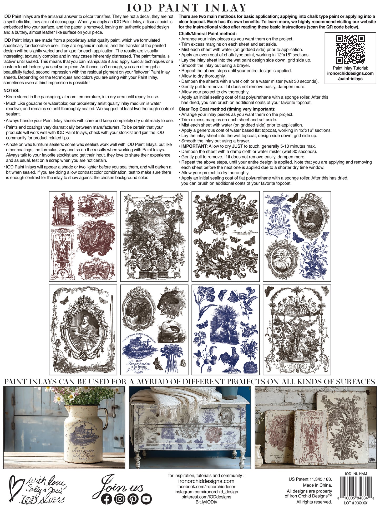 Iron Orchid Designs - Hameau de la Reine - Paint Inlay - Limited Edition ***Spring Release 2026***