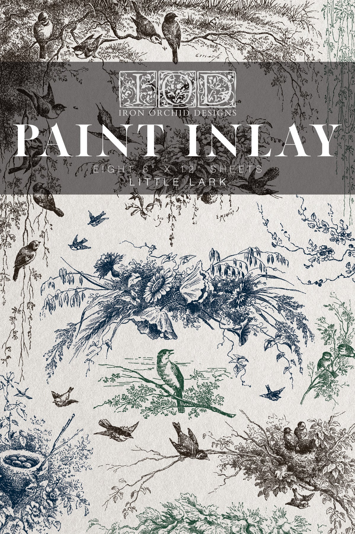 Decorative  cover with nature-themed illustrations and 'Iron Orchid Designs' branding.