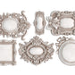 Set of decorative picture frames on a white background from Iron Orchid Designs Frames 3 Mould