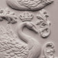 Decorative wall piece with swan design and crown  from Iron Orchid Designs Swans Mould