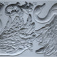 Metallic swan silicone mould with intricate details on a grey background  from Iron Orchid Designs Swans Mould